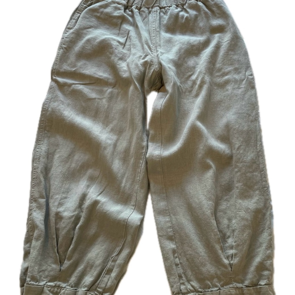 Women’s Linen Crop Cuffed Pull On Pants Medium by Cut Loose - Picture 3 of 12